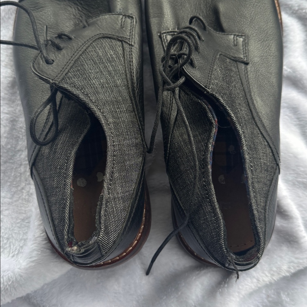 Ben Sherman Men's Black Leather Dress Shoes - Picture 4 of 9